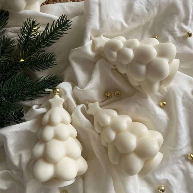 3D silikonski kalup za sveče v obliki božične smreke