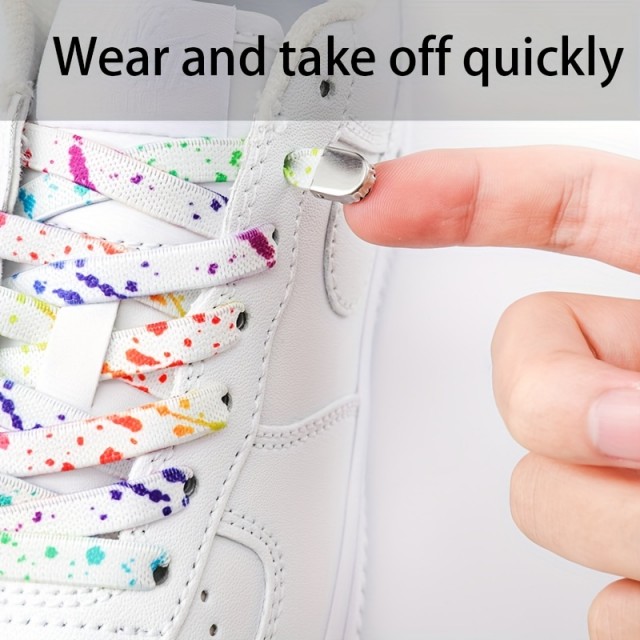 Elastične športne vezalke z barvnim potiskom – 100–105 cm