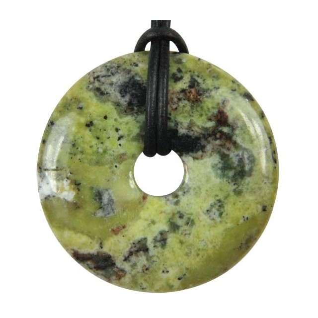 Verižica s poldragim kamnom Serpentine Peru