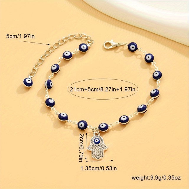 Zapestnica za nogo z obeskom Evil Eye