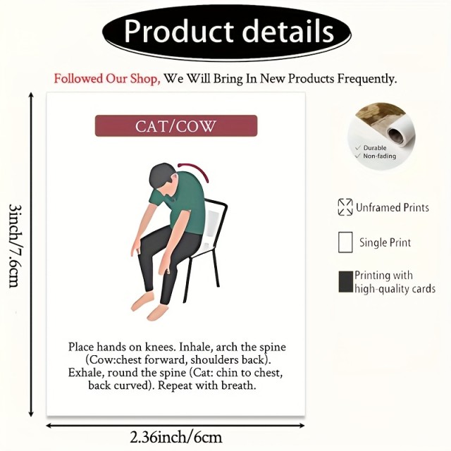 Set kart z navodili za jogo na stolu