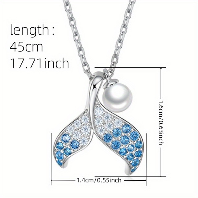 Elegantna ogrlica z obeskom morske deklice 