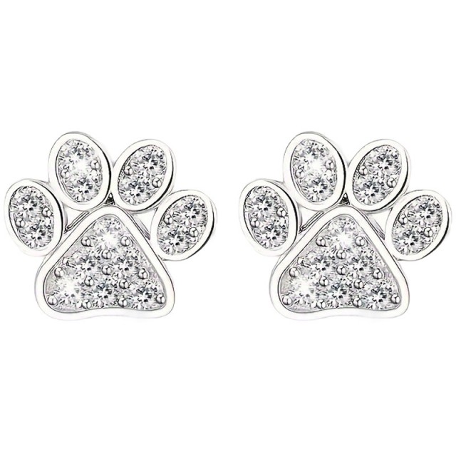  Bleščeči uhani z odtisom tačke 