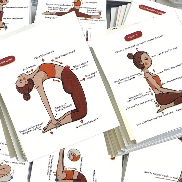 Vodnik po jogi, Kartice za osnovne joga položaje 