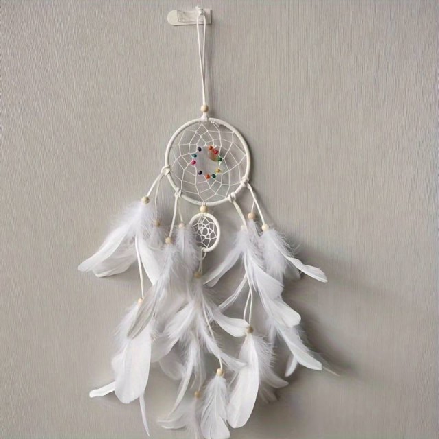 Dream Catcher viseči okrasek z gosjimi peresi 