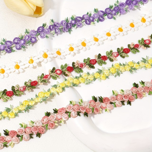 5 delni komplet pletenih choker ogrlic