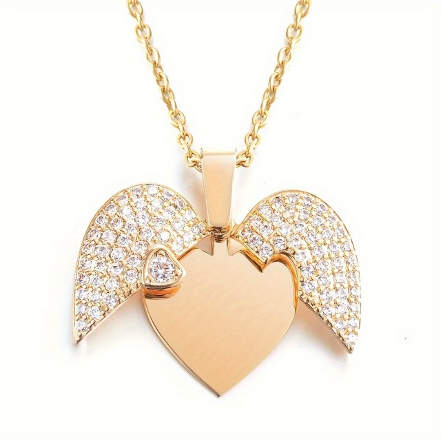 Personalizirana ogrlica z odpirajočim srcem in gravuro po vaših željah