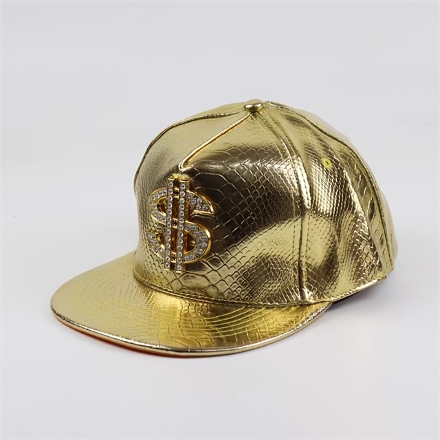 Zlata snapback kapa z dolarjem