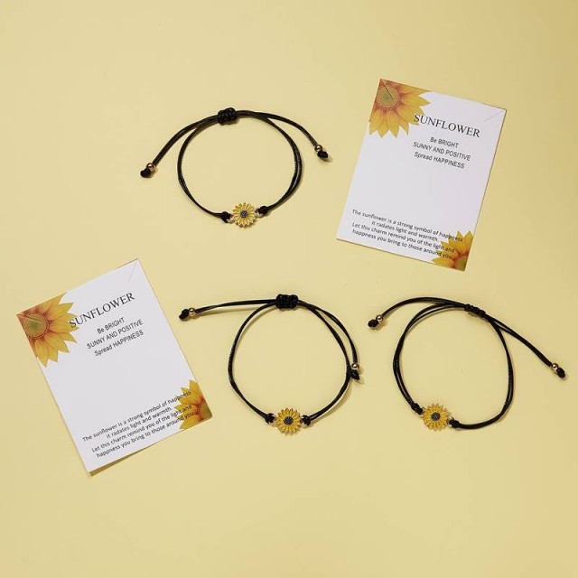 Komplet 2 zapestnic s posvetilom, sončnice