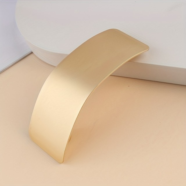 Elegantna široka pravokotna kovinska sponka za lase