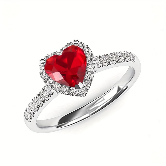 Eleganten prilagodljiv bleščeč prstan s srcem 2 barvi