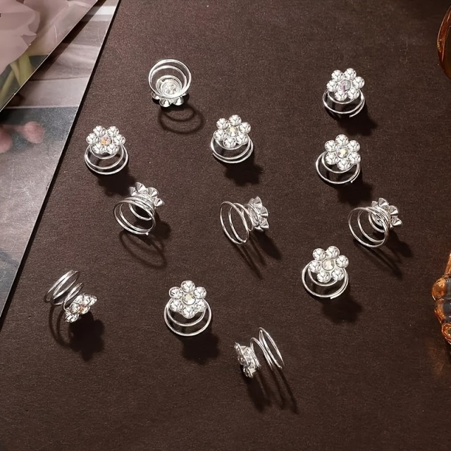 Komplet 10 špangic v obliki rožice