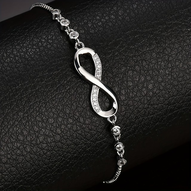 Nerjaveča zapestnica rose zlate ali srebrne barve z znakom neskončnosti