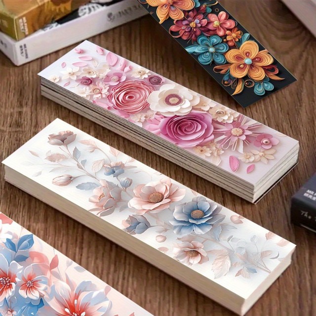 Komplet 32 knjižnih kazal s cvetličnimi motivi