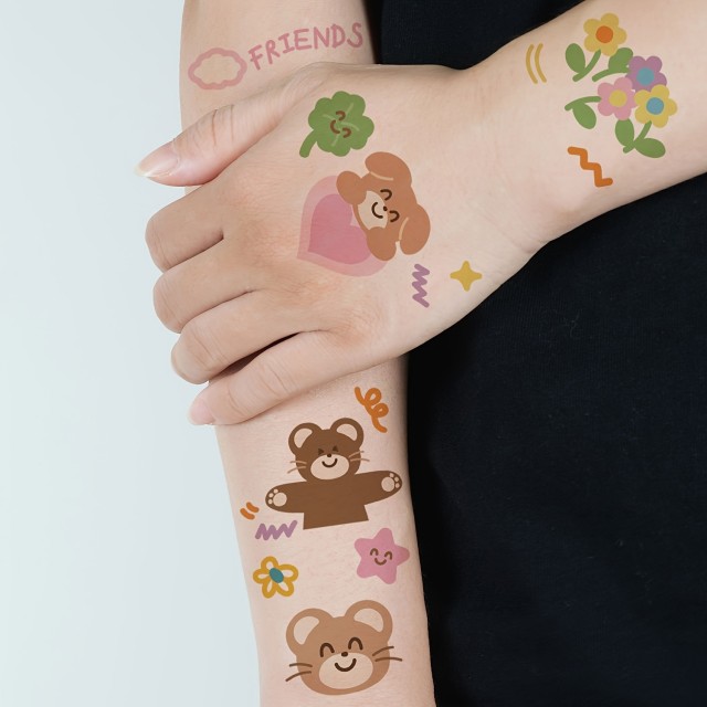 Komplet 30 otroških začasnih tattoo nalepk za otroke