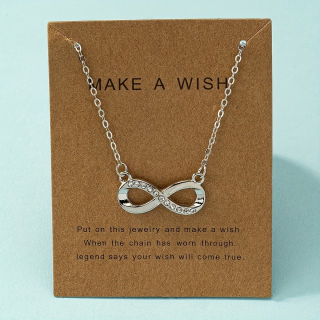 Elegantna ogrlica s simbolom neskončnosti srebrna