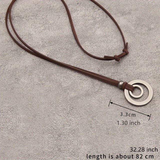 Vintage moška verižica z dvojnim okroglim obeskom