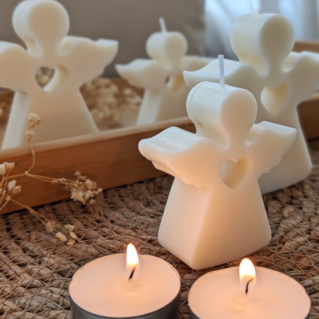 Komplet 2 silikonskih angelčkov za izdelavo sveč