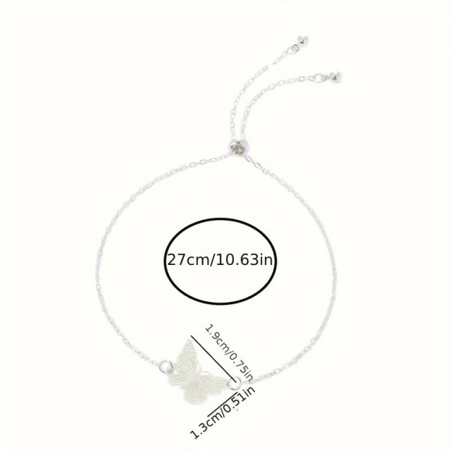 Zapestnica metuljček, sveti v temi