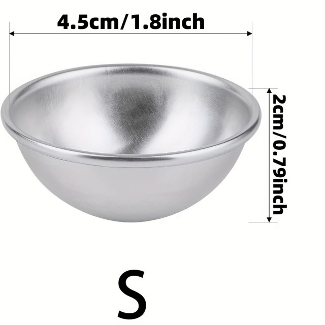 Set 3 aluminijastih kalupov za kopalne kroglice – velikost S (4,5 cm)