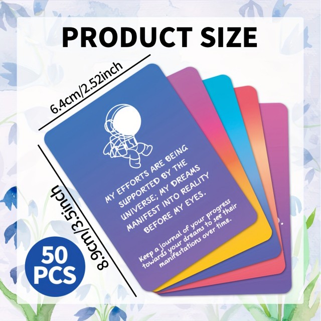 50 Pozitivnih Afirmacijskih Kartic – Duhovni Komplet za Samopomoč, Meditacijo in Notranjo Rast