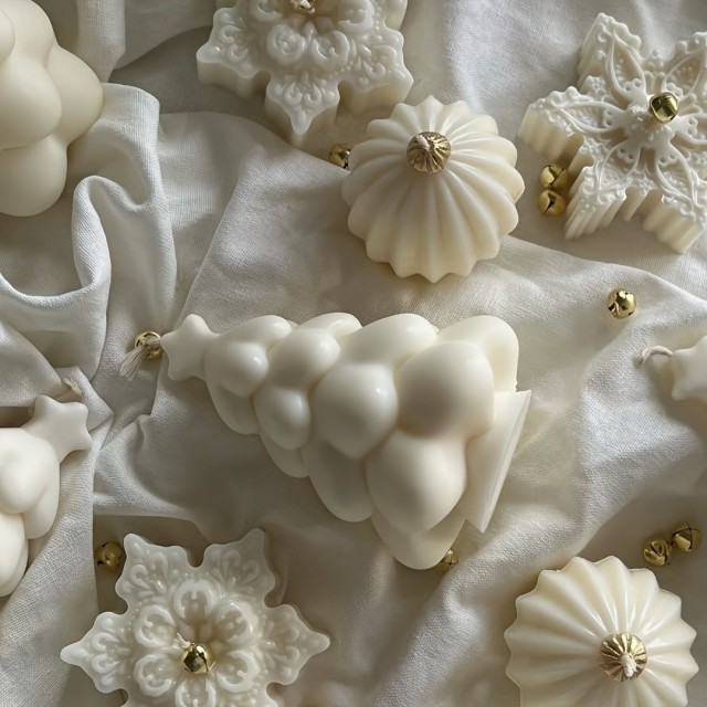 3D silikonski kalup za sveče v obliki božične smreke