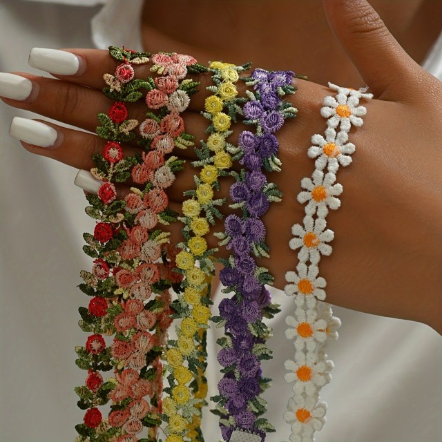 5 delni komplet pletenih choker ogrlic