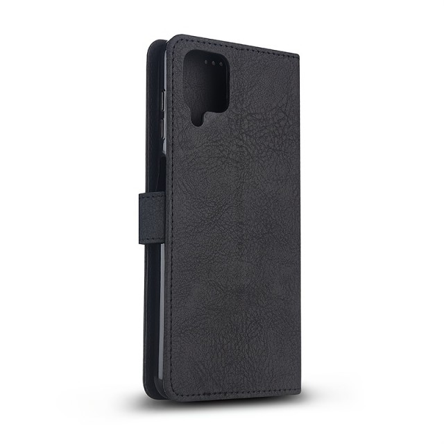 Črn usnjen ovitek za mobilni telefon (Samsung Galaxy A35) 