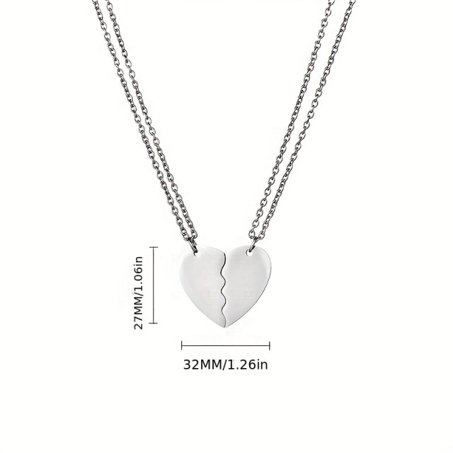 Komplet dveh personaliziranih ogrlic za pare z osebno gravuro 