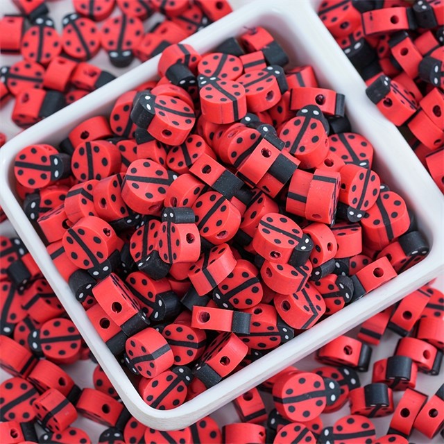 Fimo perle pikapolonice – komplet 40 kosov