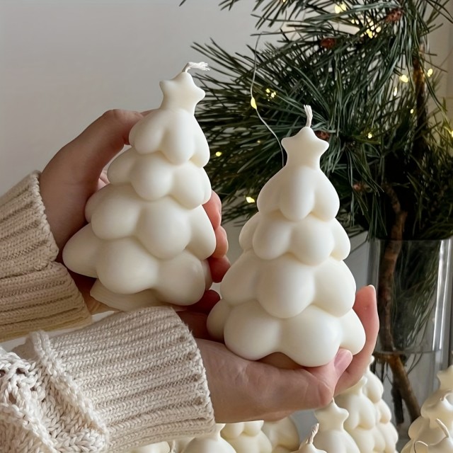 3D silikonski kalup za sveče v obliki božične smreke