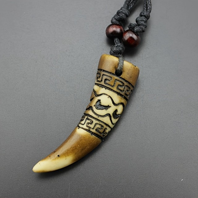 Etno moška verižica z imitacijo zoba