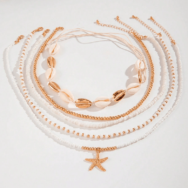 12 delni poletni komplet zapestnic in verižic