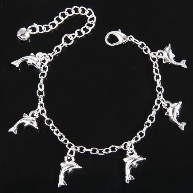 Elegantna modna zapestnica z delfini