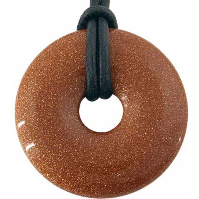 Verižica s poldragim kamnom GOLDSTONE (Zlati kamen)