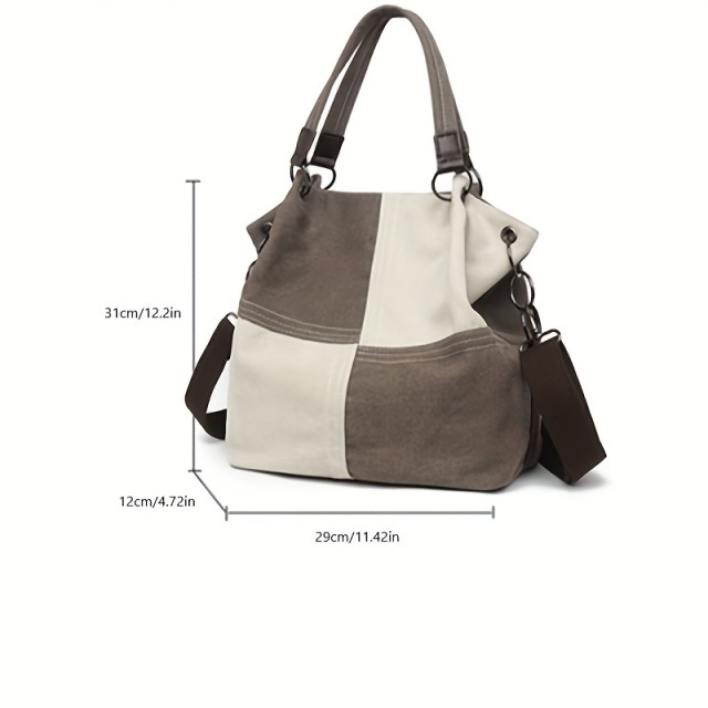 Ženska modna črno bela torbica