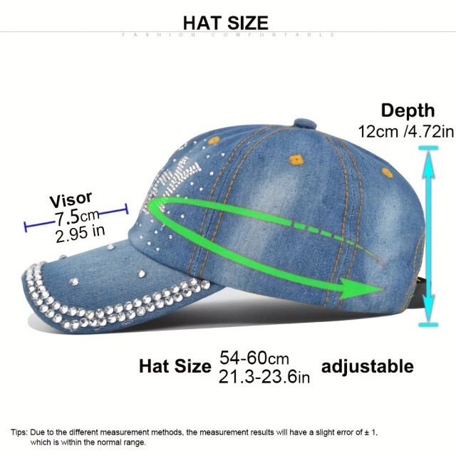 Modna ženska kapa iz jeansa z netki