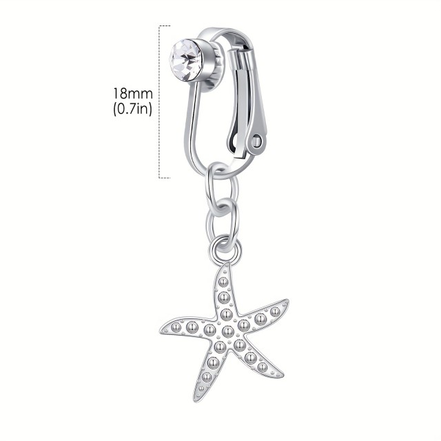 Fake piercing za popek z morsko zvezdico