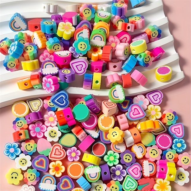 Fimo perle pisani mix – komplet 50 kosov