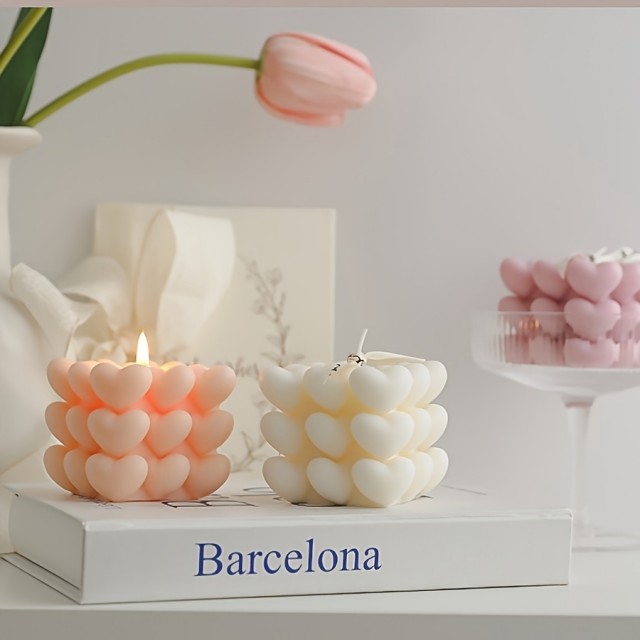 Silikonski model za srčkaste sveče 