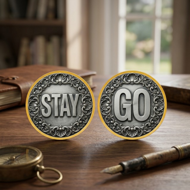 Dvostranski zbirateljski kovanec STAY GO