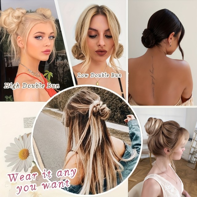 Elastika za lase sintetični las za bogatejšo figo rjave barve