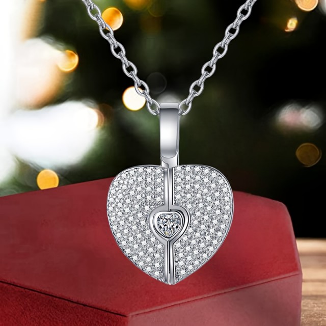 Ogrlica z odpirajočem se srcem 2 barvi 