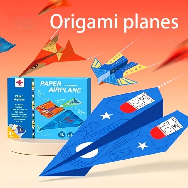 Knjiga z origami listi za izdelavo letal 32 strani 