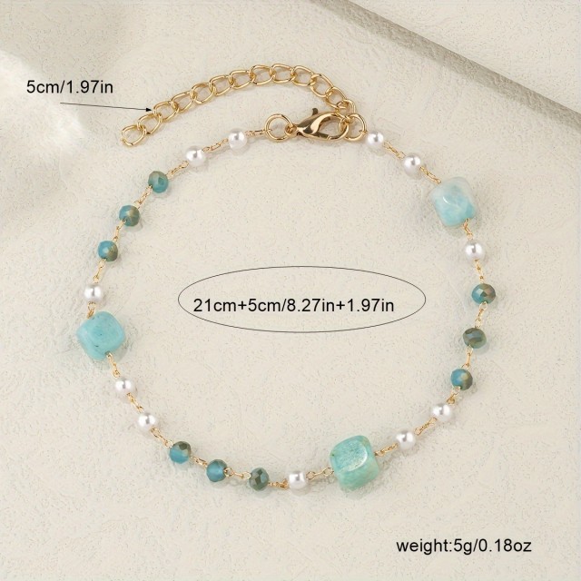 Elegantna zapestnica za nogo z umetnimi kamenčki