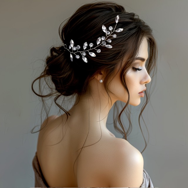 Poročni dodatek za lase z okrasnimi kamni