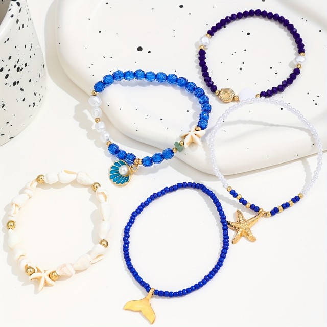 5 delni komplet zapestnic v morskem stilu