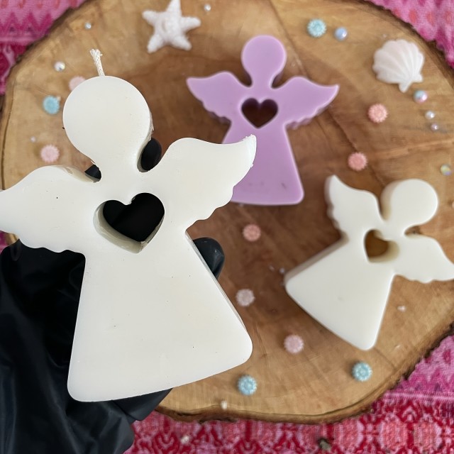 Komplet 2 silikonskih angelčkov za izdelavo sveč