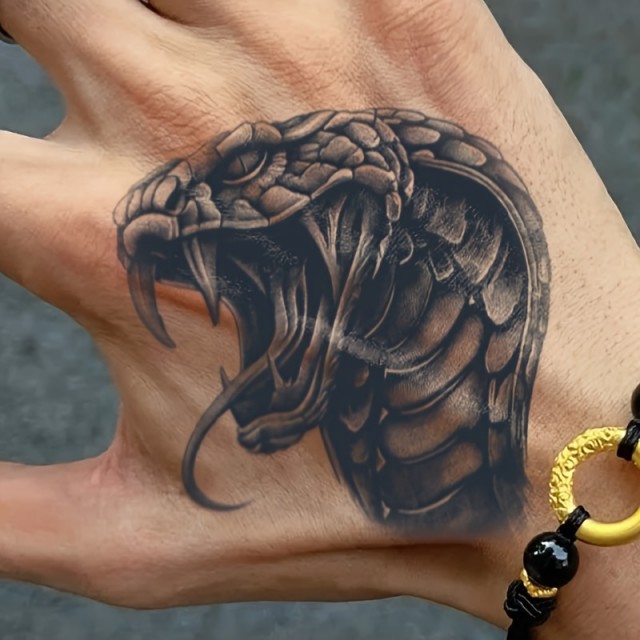 Realistična 3D začasna tetovaža kače