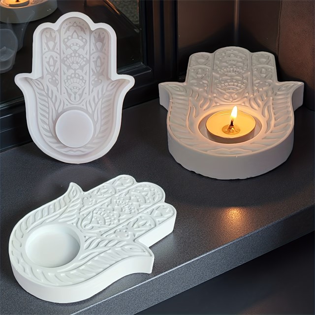 Silikonski kalup za svečnik – Hamsa roka